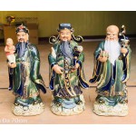 Tam đa phúc lộc thọ màu xanh ngọc S1